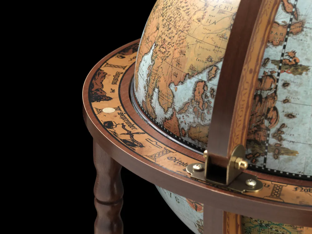 Restaurant trolleys - Zoffoli Bar Globe Minerva Blue Ocean d.40cm - ZOFFOLI MAPPAMONDI