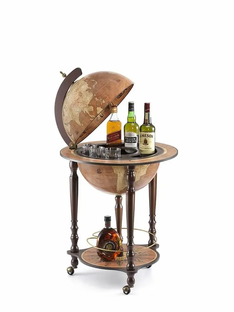 Restaurant trolleys - Zoffoli Bar Globe Da Vinci Rust d.40cm - ZOFFOLI MAPPAMONDI