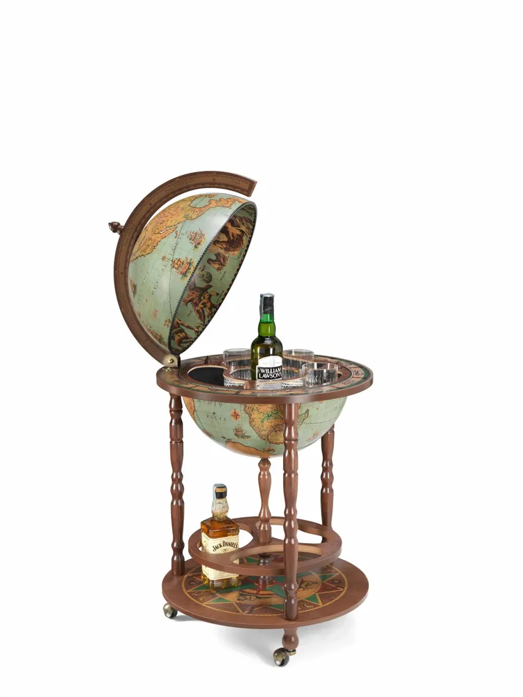 Restaurant trolleys - Zoffoli Bar Globe Giunone Blue Lagoon d.40cm - ZOFFOLI MAPPAMONDI