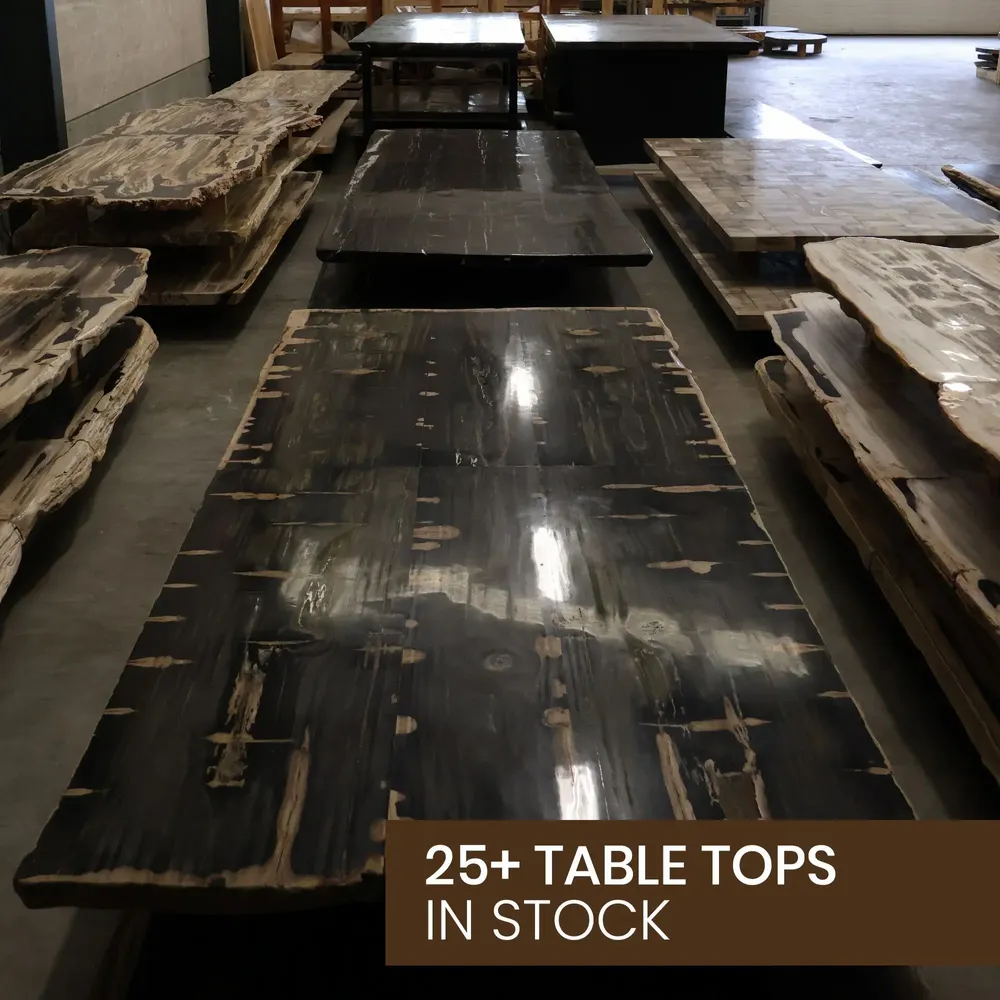 Tables Salle à Manger - Plateaux de table en bois pétrifié - XYLEIA PETRIFIED WOOD
