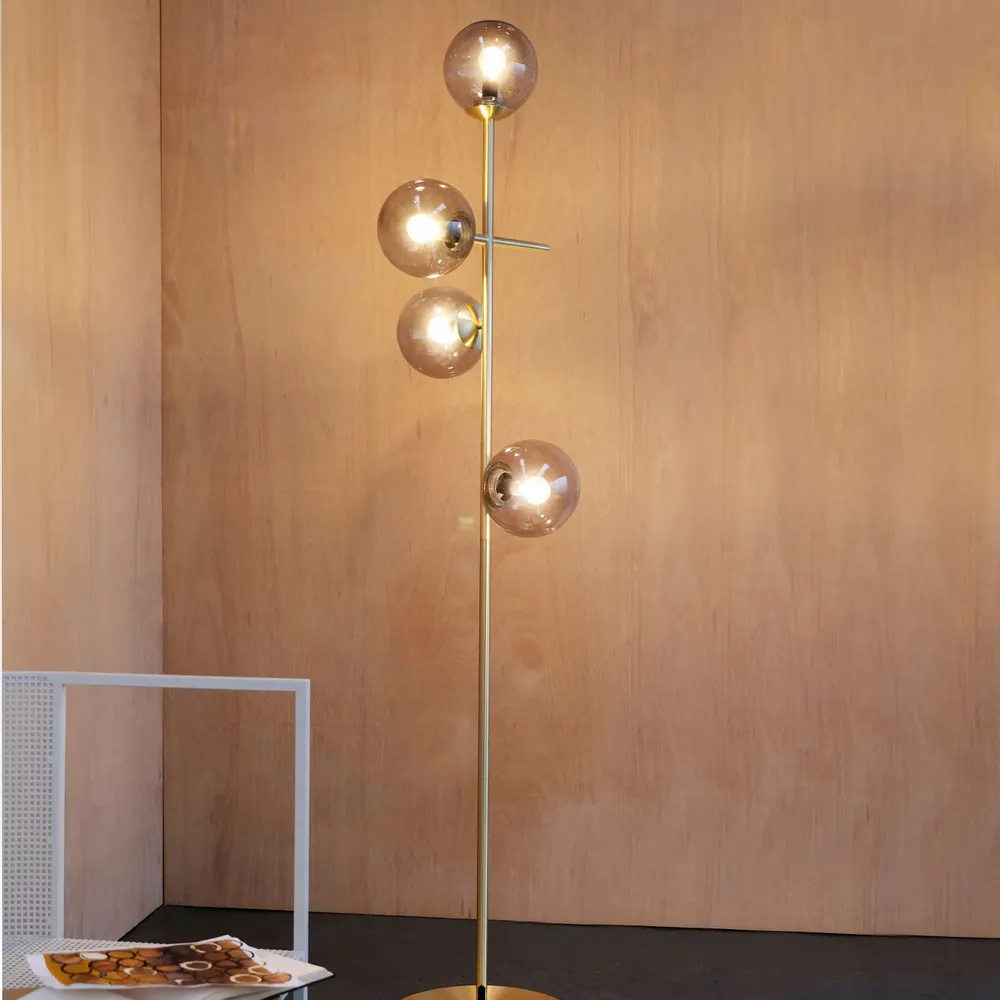 Lampadaires - Lampadaire Como smoke/ laiton - DYBERG LARSEN