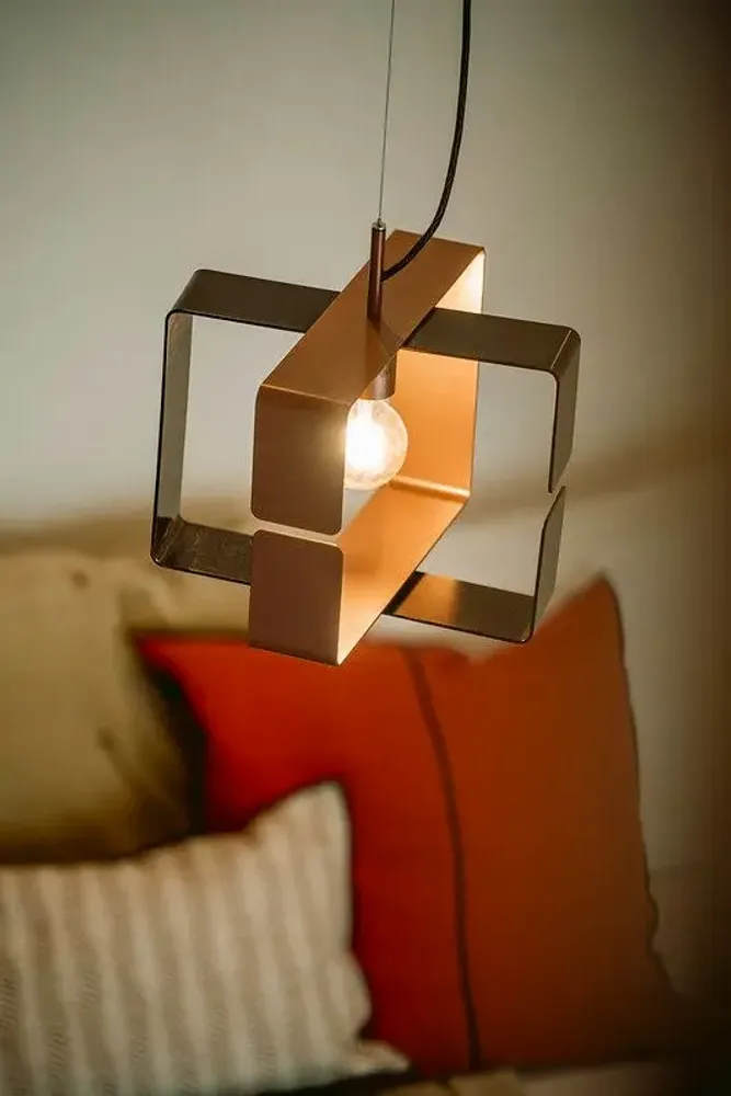 Design objects - Bicolour Suspension Lamp - BO X - BOETHIC - DECORATION ENGAGEE