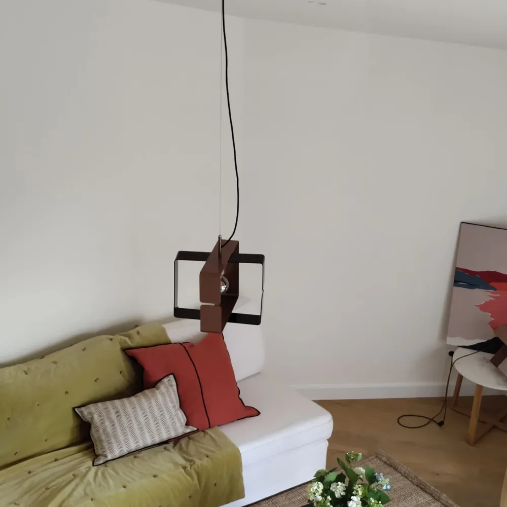 Design objects - Bicolour Suspension Lamp - BO X - BOETHIC - DECORATION ENGAGEE