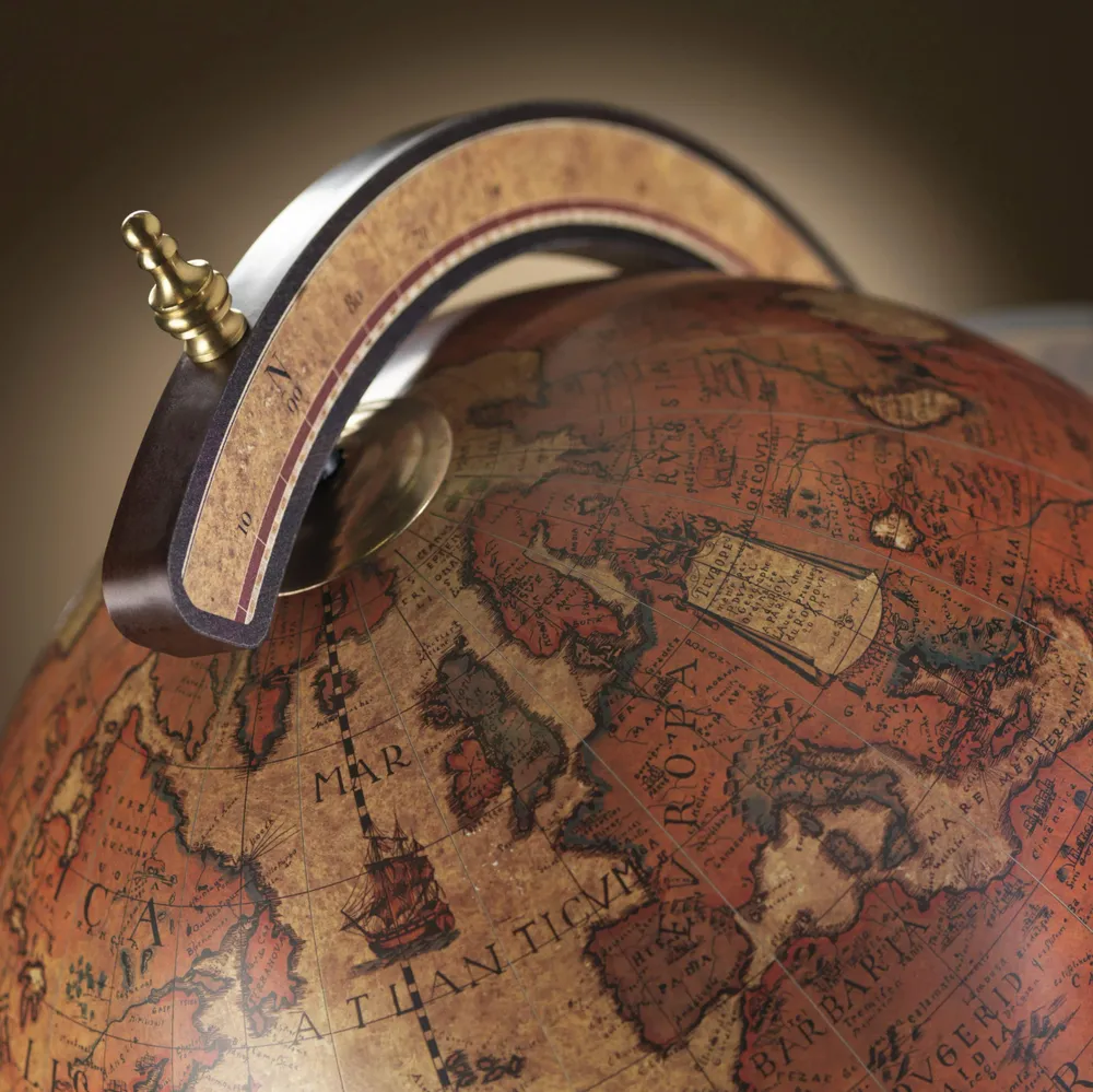 Chariots pour restaurants - Zoffoli Bar Globe Explora Honey Brown d.40cm - ZOFFOLI MAPPAMONDI