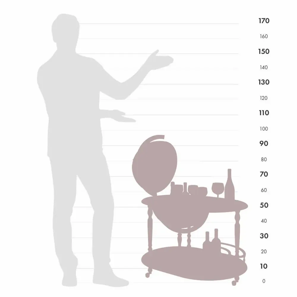 Chariots pour restaurants - Zoffoli Bar Globe Artemide d.50cm - ZOFFOLI MAPPAMONDI