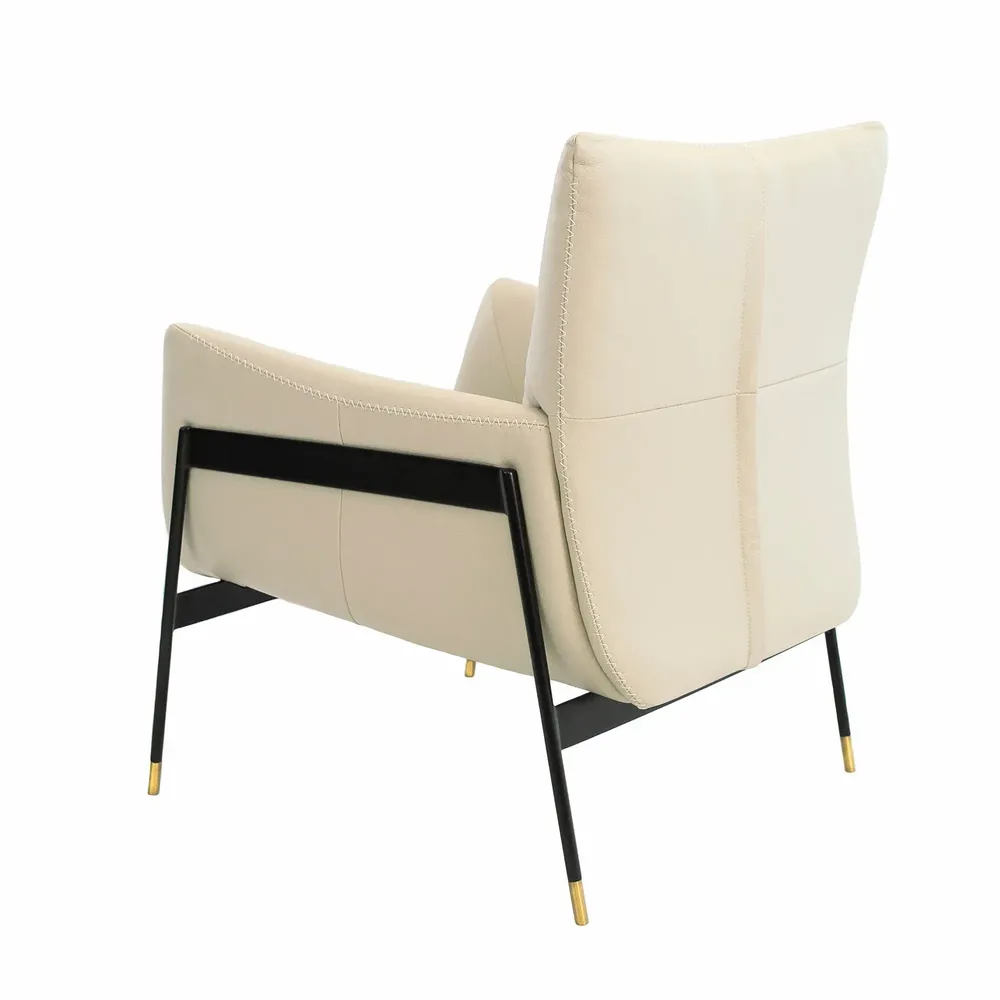 Armchairs - Upholstered armchair upholstered in grey cowhide leather - ANGEL CERDÁ