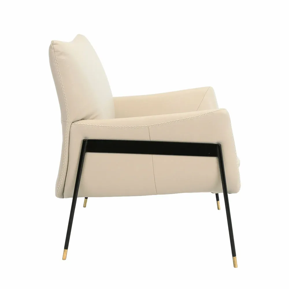 Armchairs - Upholstered armchair upholstered in grey cowhide leather - ANGEL CERDÁ