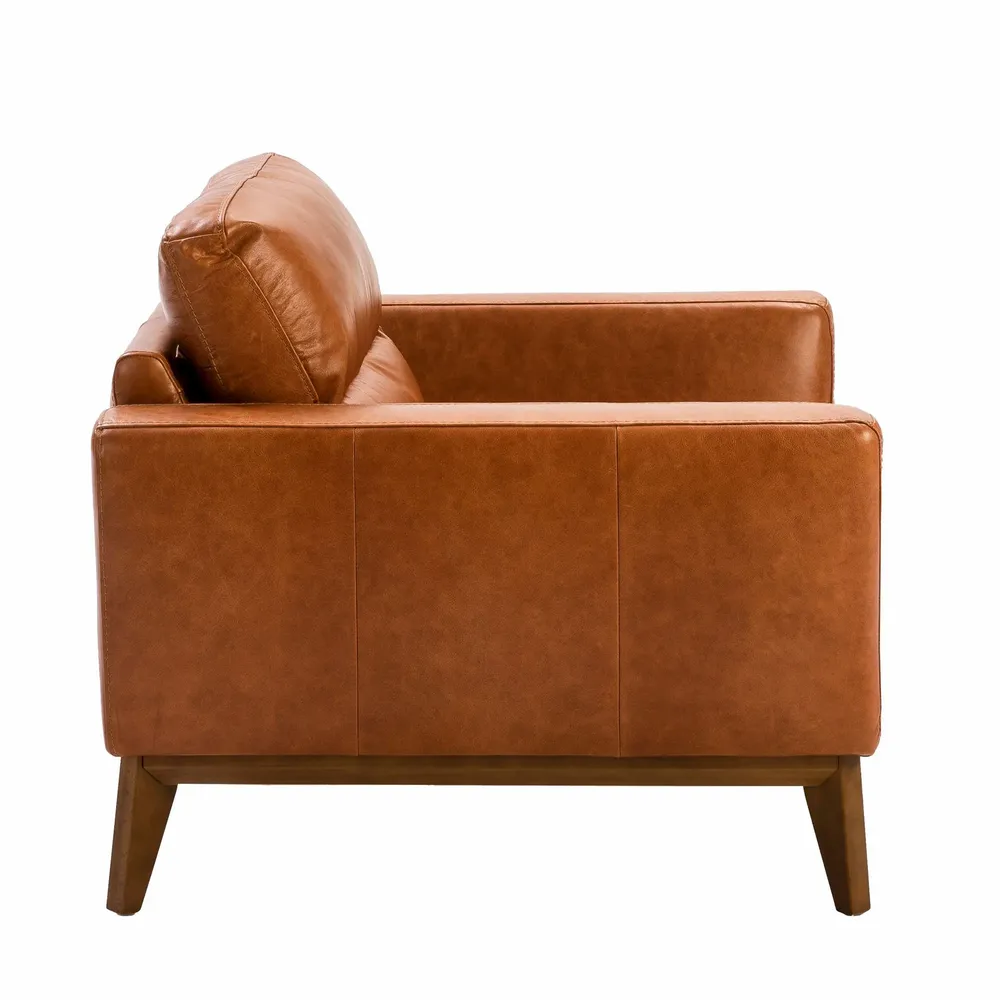 Fauteuils - Fauteuil rembourré en cuir de vachette couleur Bufalo - ANGEL CERDÁ