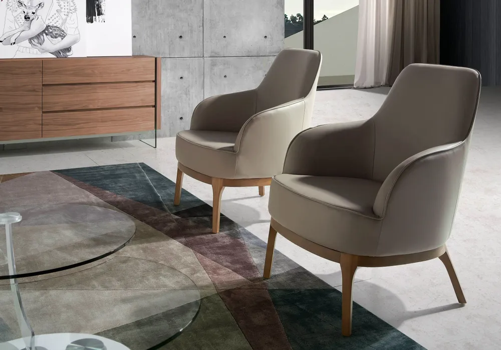 Armchairs - Armchair upholstered in leatherette - ANGEL CERDÁ