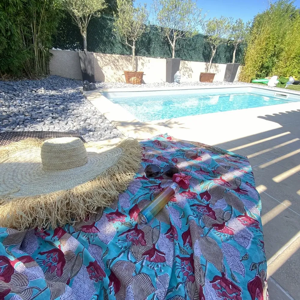 Sarongs - Blockprinted cotton veil - MAISON LILO