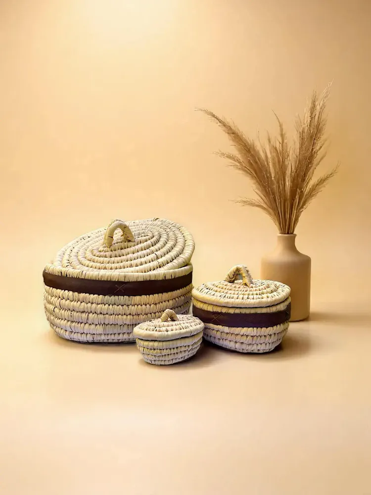 Decorative objects - Set of 3 Oval Baskets - MAISON ZOE