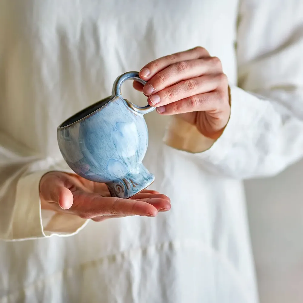Mugs - Avonlea Cup, Blue, Stoneware - BLOOMINGVILLE