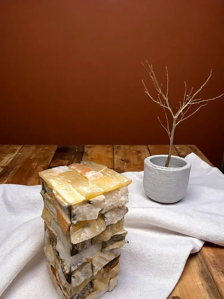 Table lamps - Table Lamp Stones - Alabaster Stones - meticulously crafted 30cm - MAISON ZOE