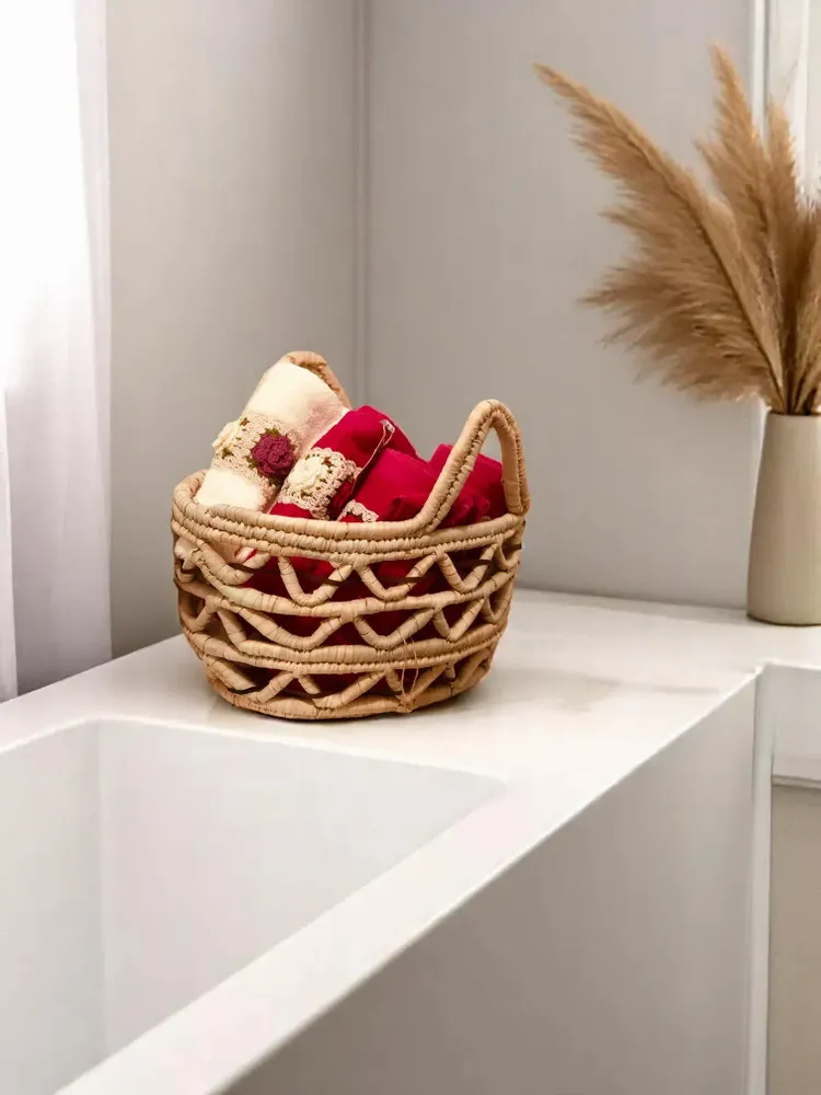 Paniers - Panier à provisions Betty — Feuille de palmier tissée à la main — Dura - MAISON ZOE