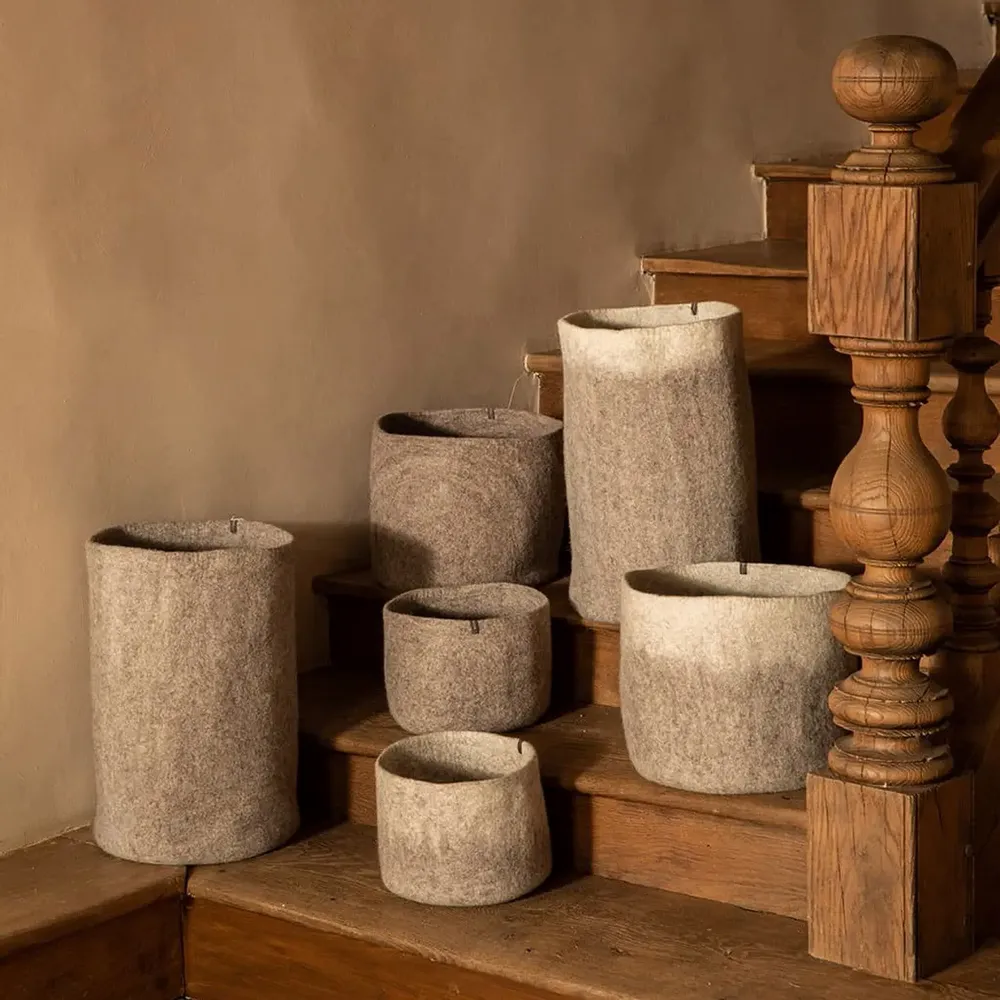 Objets de décoration - RANGEMENTS ARTISANAUX EN FEUTRE - MUSKHANE