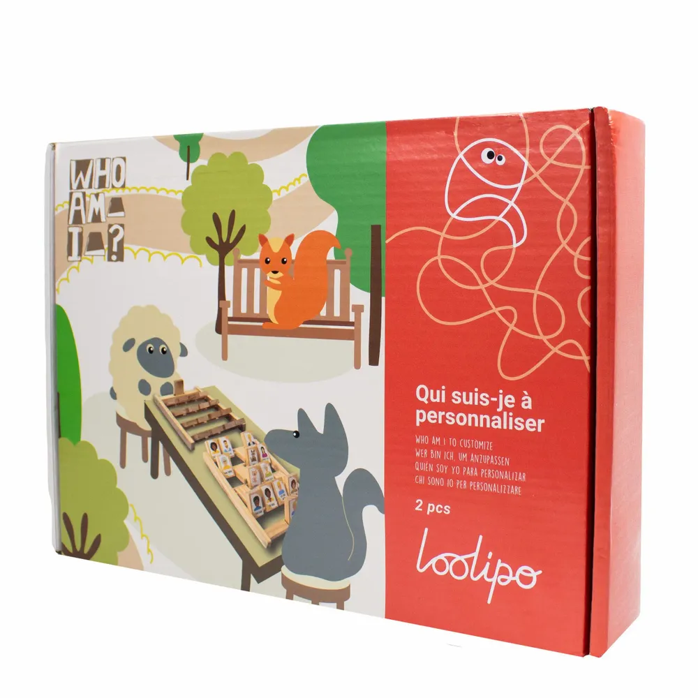 Children's games - Customizable wooden game - Who am I? - LOOLIPO