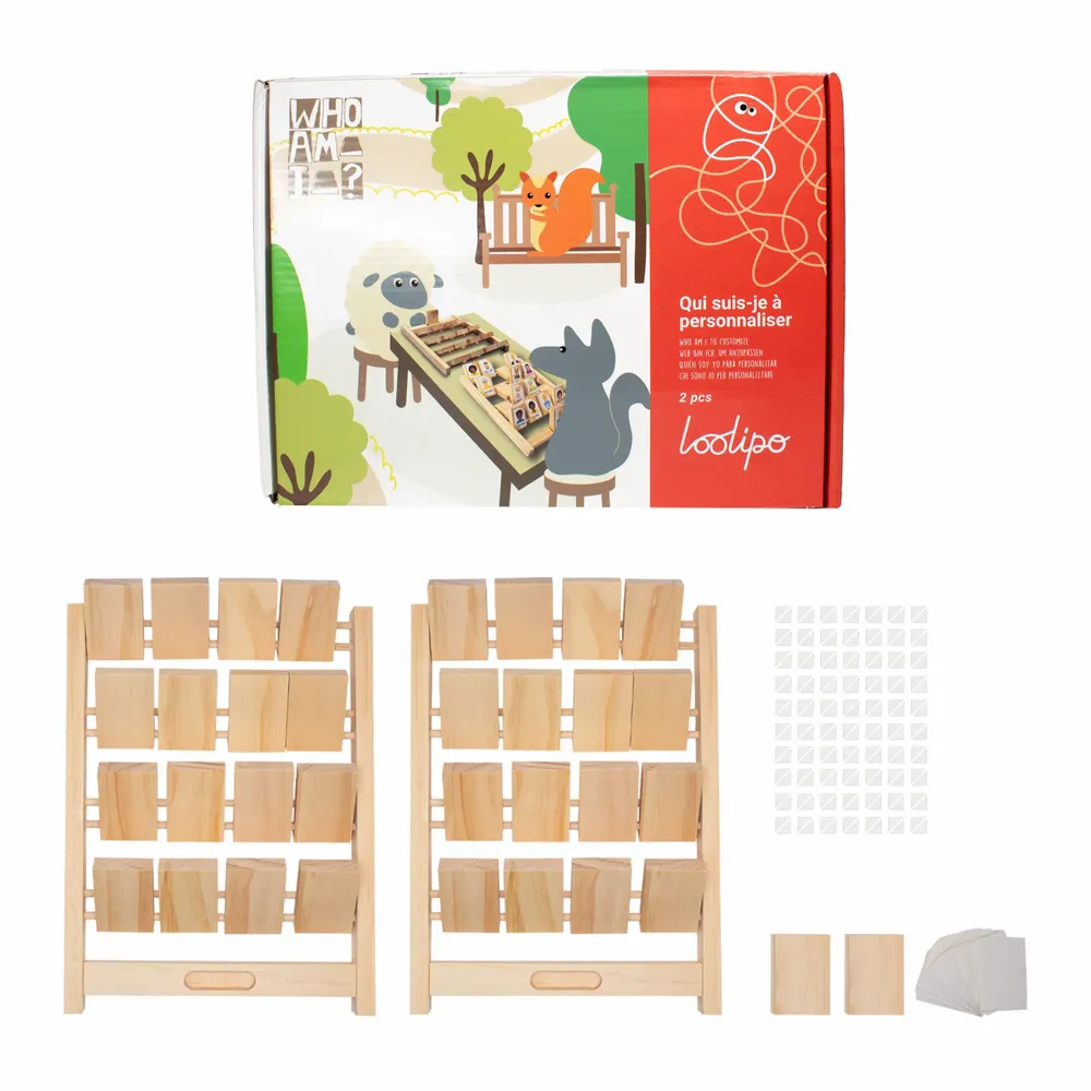 Children's games - Customizable wooden game - Who am I? - LOOLIPO