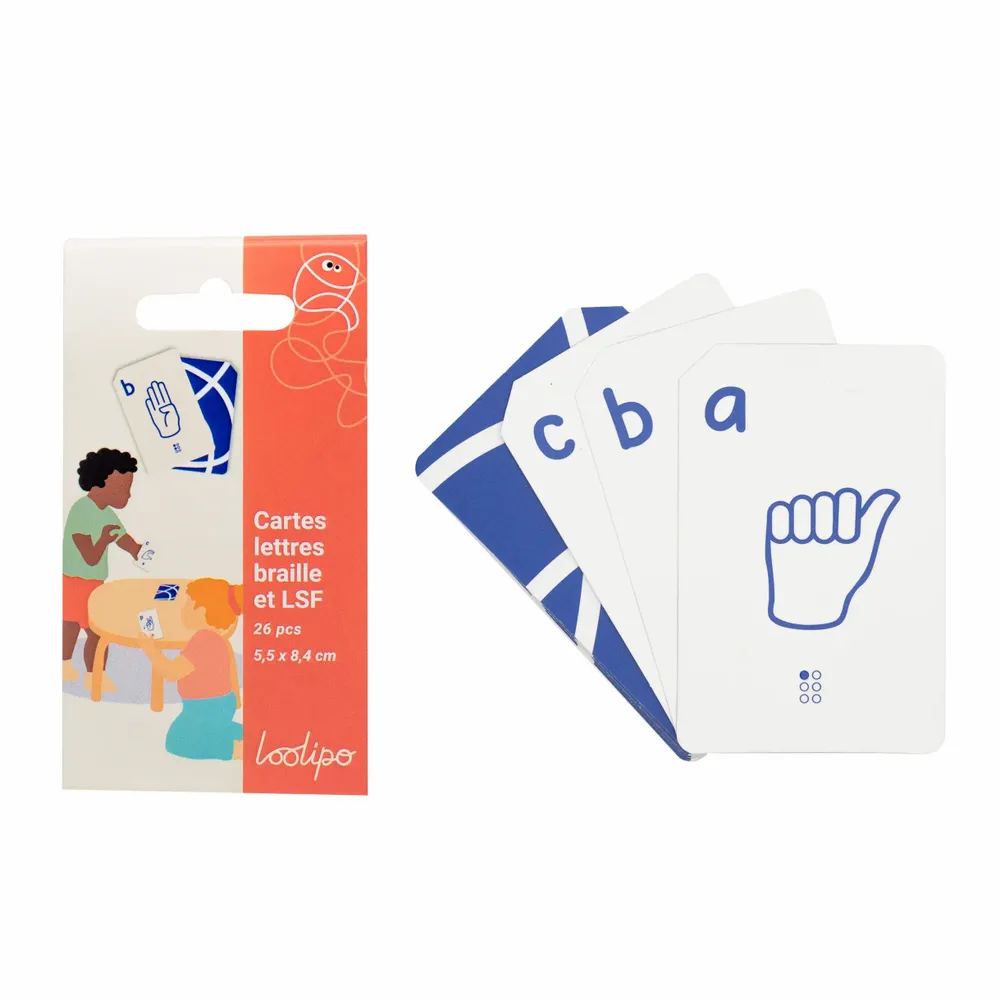 Children's games - LSF braille letter cards - LOOLIPO