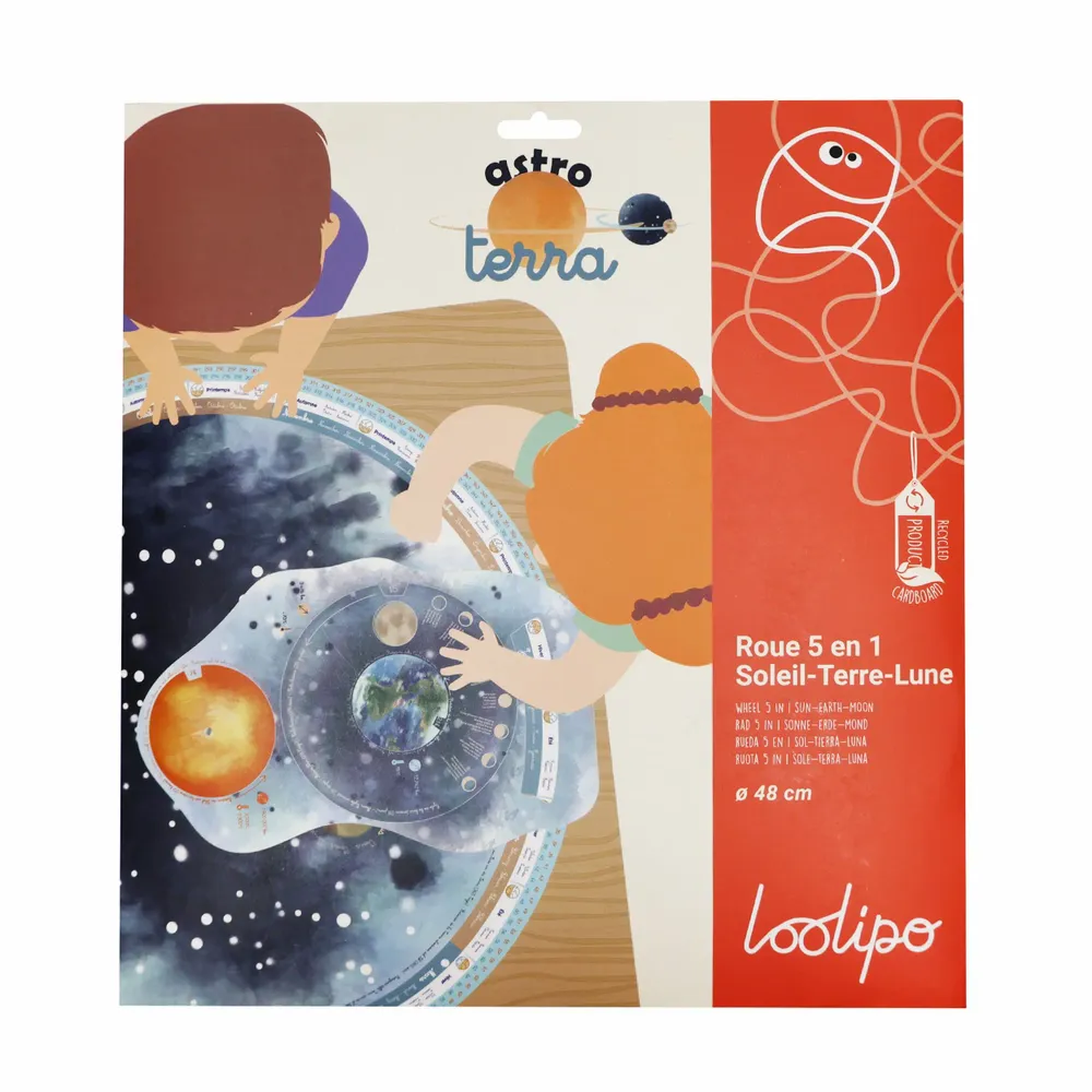 Children's games - MY 5 IN 1 SOL-EARTH-MOON WHEEL - ASTRO TERRA - LOOLIPO