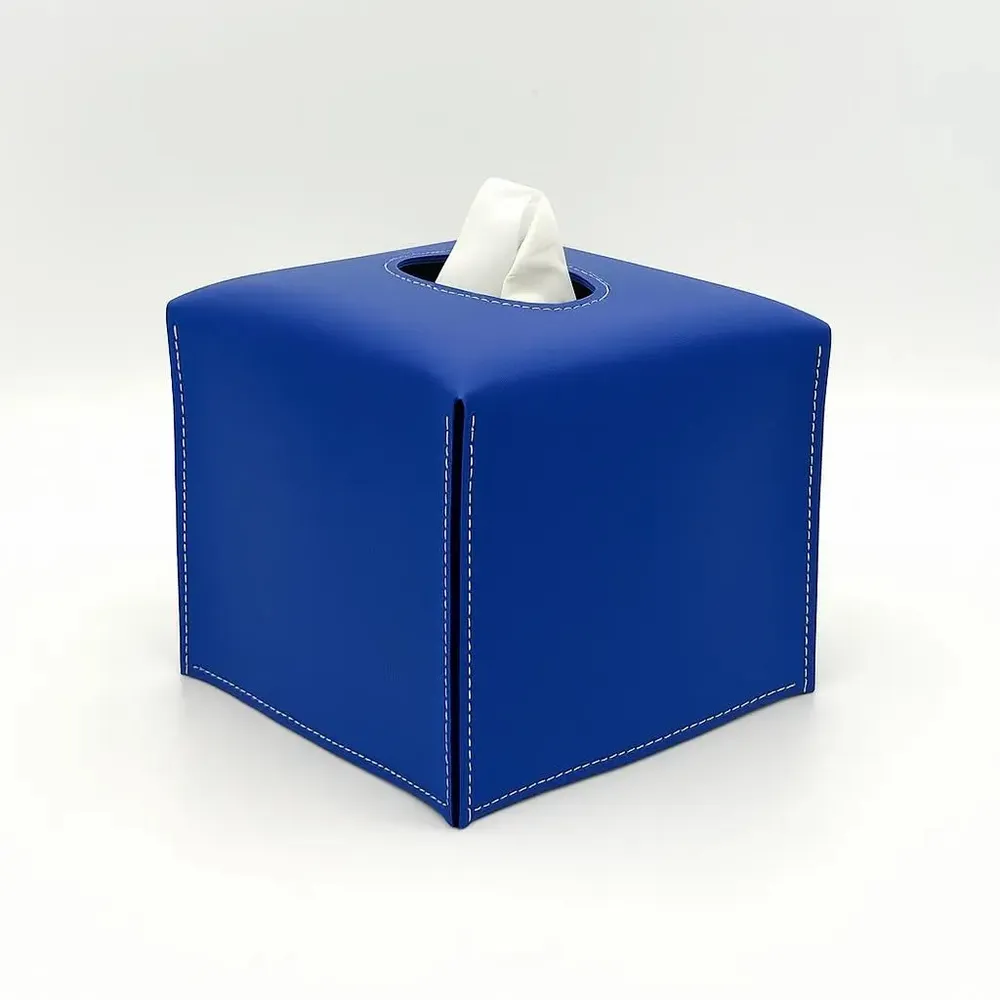 Decorative objects - Square leather tissue box - MIDIPY