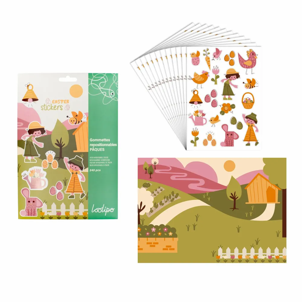 Children's arts and crafts - PAPER STICKERS - EASTER - LOOLIPO