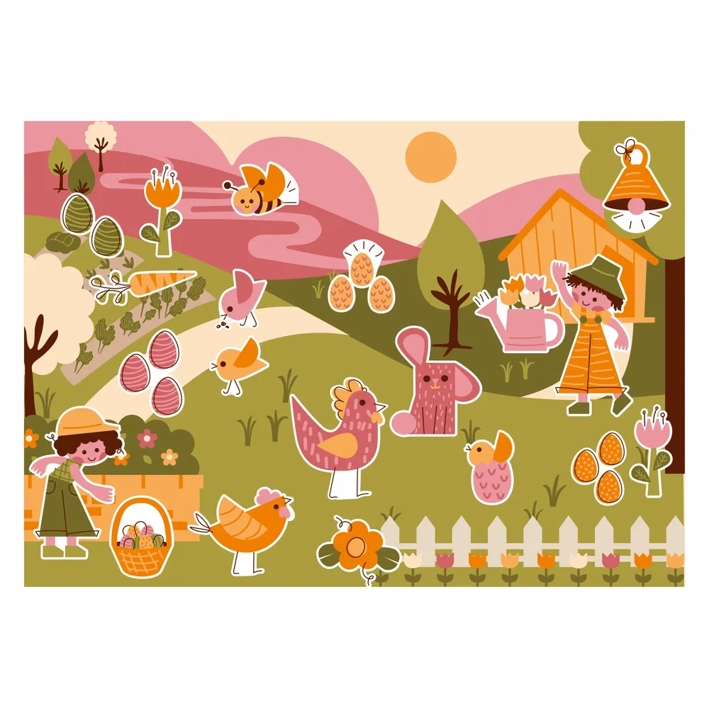Children's arts and crafts - PAPER STICKERS - EASTER - LOOLIPO