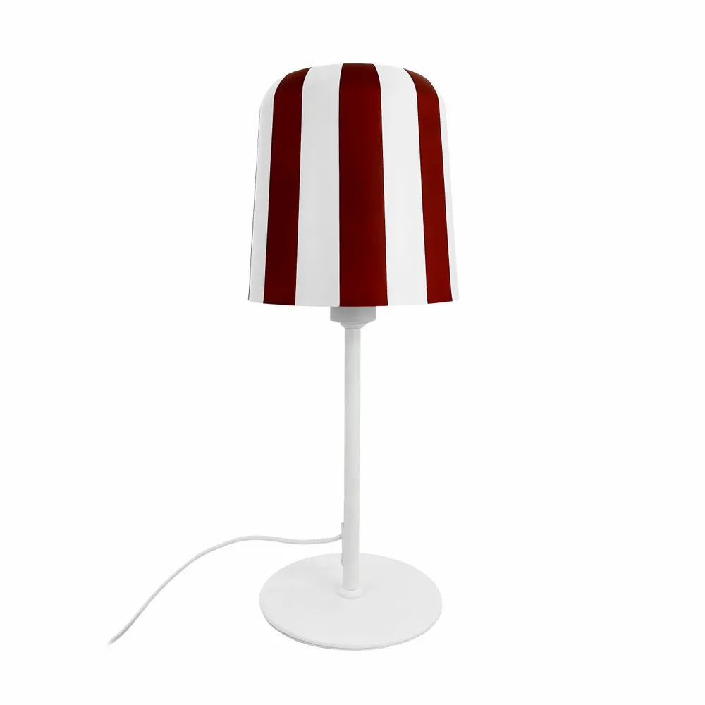 Lampes de bureau  - Lampe de table grise à rayures rouges foncées - DYBERG LARSEN