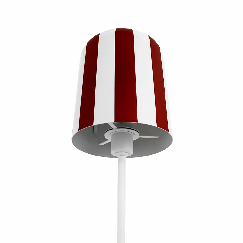 Lampes de bureau  - Lampe de table grise à rayures rouges foncées - DYBERG LARSEN