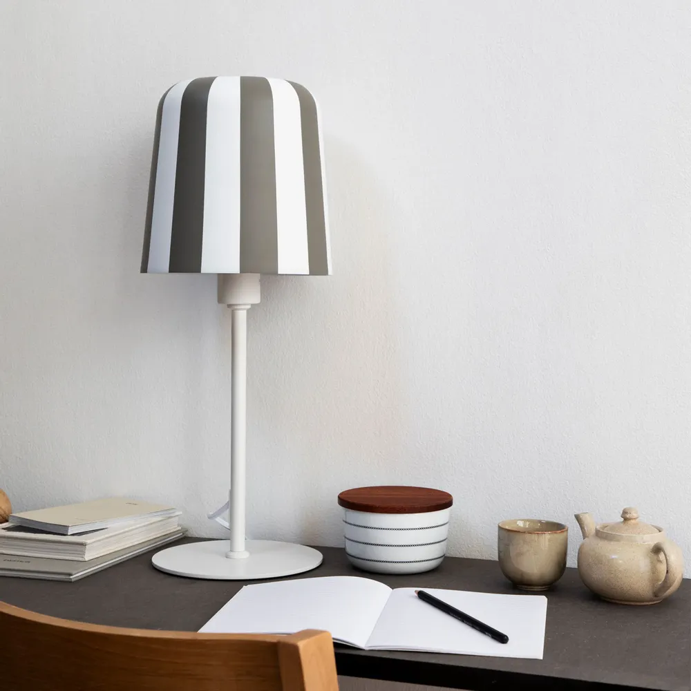 Desk lamps - Gry Table Lamp - Grey Stripes - DYBERG LARSEN