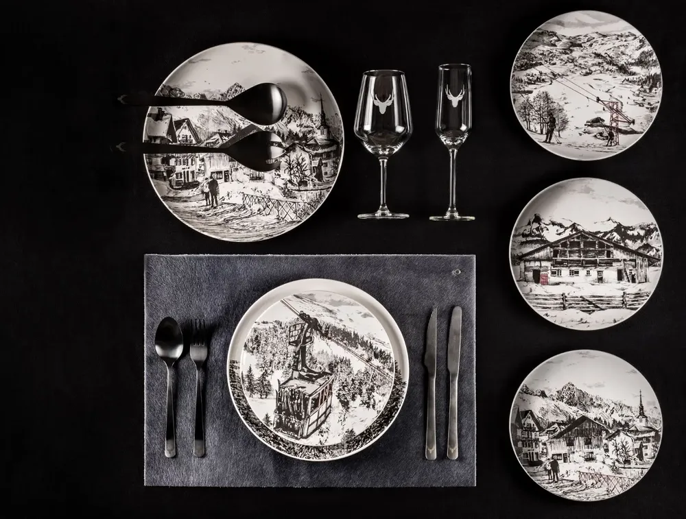 Formal plates - Collection Vaisselle MEGEVE - ANGEL DES MONTAGNES ADM FRANCE