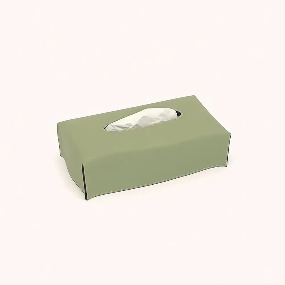 Decorative objects - Allos leather tissue box - MIDIPY