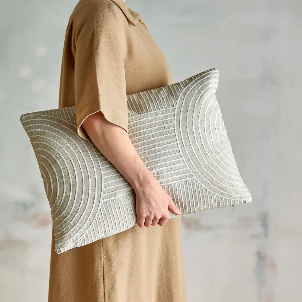 Comforters and pillows - Chun Cushion, Nature, Cotton - BLOOMINGVILLE