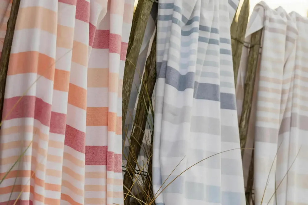 Linge de lit - Drap hammam recyclé Samoa Brique 100 x 200 - MAISON VIVARAISE - SDE VIVARAISE WINKLER