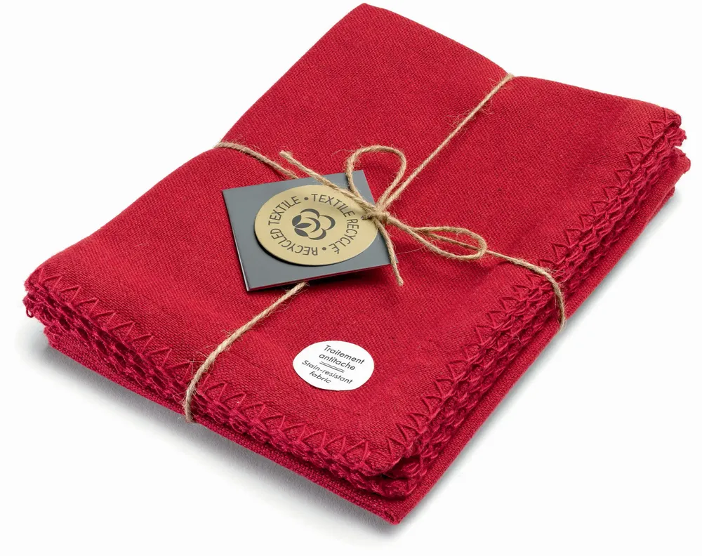 Nappes - Lot de 4 sets de table recyclés Delia Tango 33 x 45 - MAISON VIVARAISE - SDE VIVARAISE WINKLER