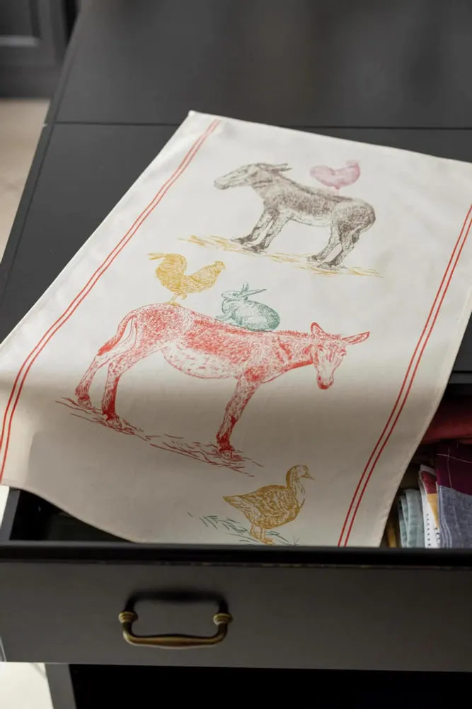 Dish towels - Farm Tea Towel Écru 48 X 72 - MAISON VIVARAISE - SDE VIVARAISE WINKLER