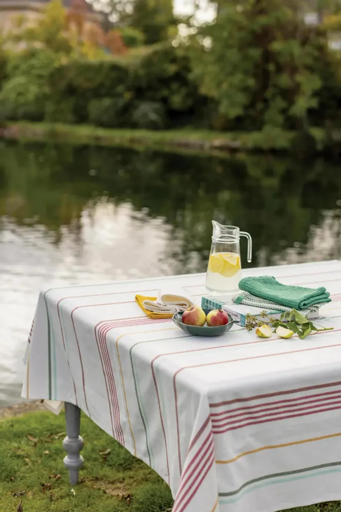 Table cloths - Recycled Tablecloth Erina Multico 170 X 170 - MAISON VIVARAISE - SDE VIVARAISE WINKLER