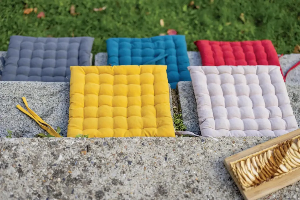 Chairs - Recycled Chair Cushion 36 Points Zea Naturel 38 X 38 X 3 - MAISON VIVARAISE - SDE VIVARAISE WINKLER