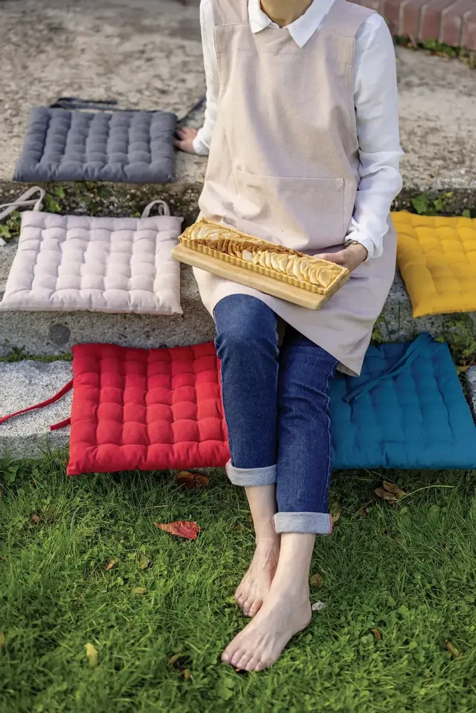 Chaises - Galette de chaise 36 points Zea recyclée Tango 38 x 38 x 3 cm - MAISON VIVARAISE - SDE VIVARAISE WINKLER