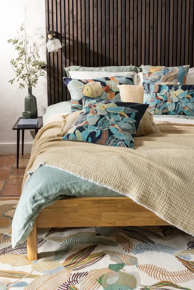 Bed linens - Kala Duvet Cover Sauge 260 X 240 - MAISON VIVARAISE - SDE VIVARAISE WINKLER