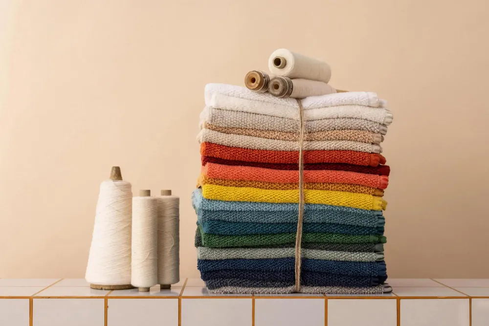 Bath towels - Guest Towel Bora Acier 30 X 50 - MAISON VIVARAISE - SDE VIVARAISE WINKLER