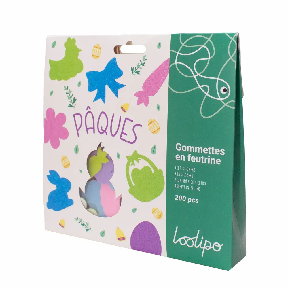 Children's arts and crafts - Glitter felt stickers - Easter - LOOLIPO