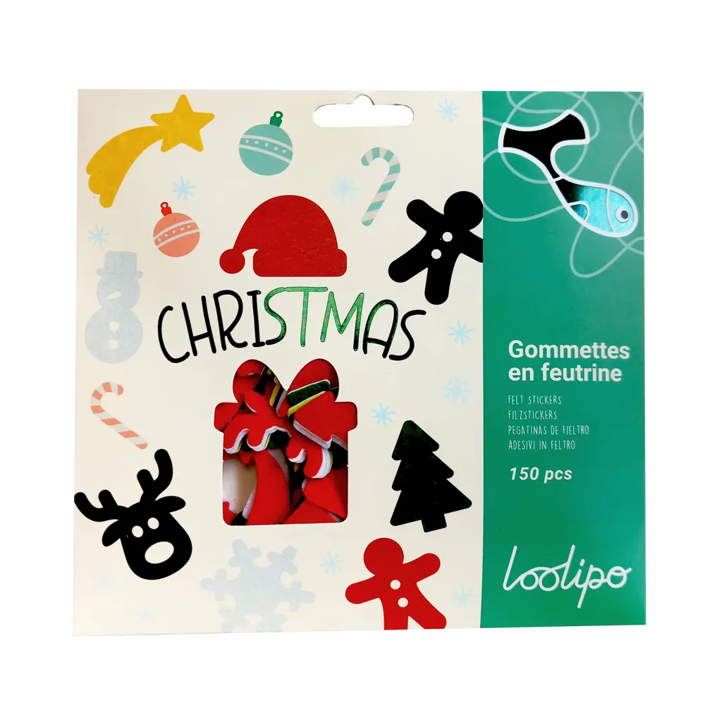 Loisirs créatifs pour enfant - Gommettes en feutrine - Noël - LOOLIPO