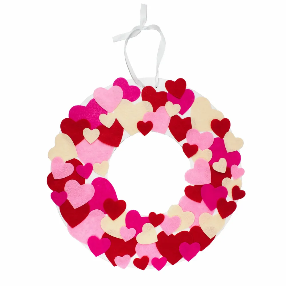 Children's arts and crafts - Felt stickers - Hearts - LOOLIPO