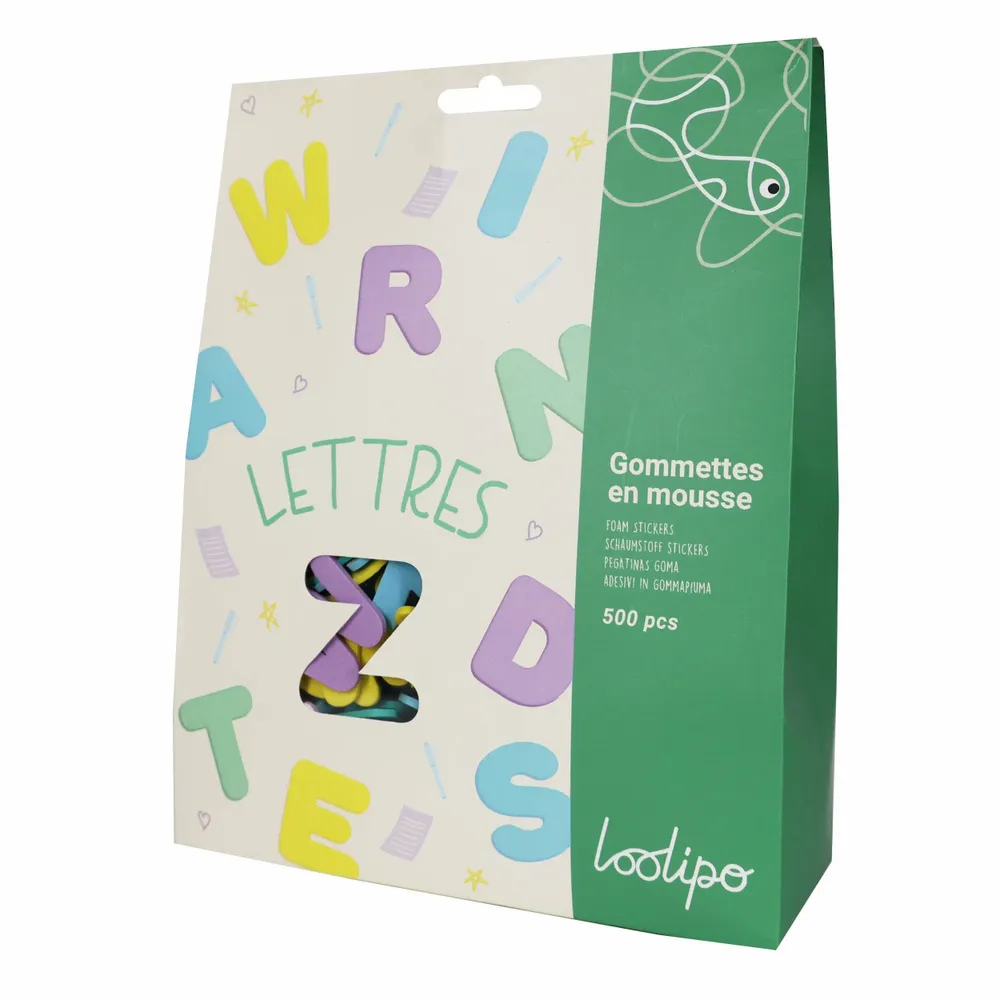 Children's arts and crafts - Foam stickers - Letters - LOOLIPO
