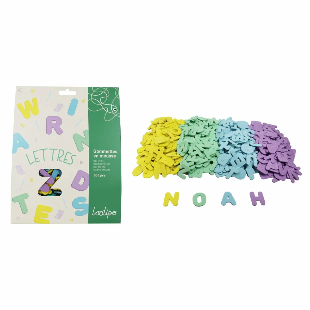 Children's arts and crafts - Foam stickers - Letters - LOOLIPO