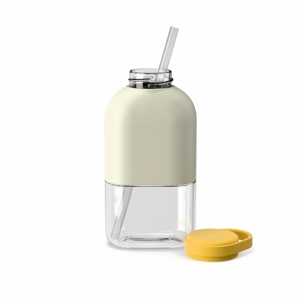 Repas pour enfant - Gourde "Slim" en Tritan 350ml - Ivory / Mimosa - EKOBO