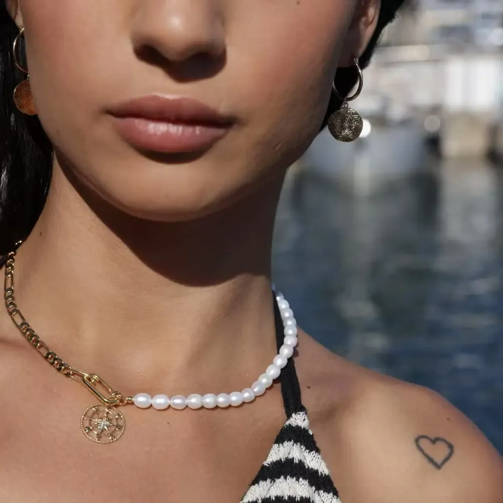 Jewelry - Figaro Pearl and Chain Multi-function Necklace - ATELIER J.FB FRANCE