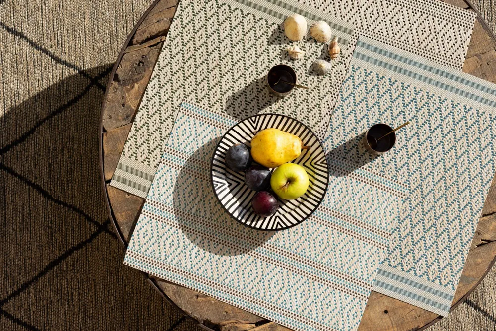 Table cloths - Panama Placemat Set Prune 33 X 45 - MAISON VIVARAISE - SDE VIVARAISE WINKLER