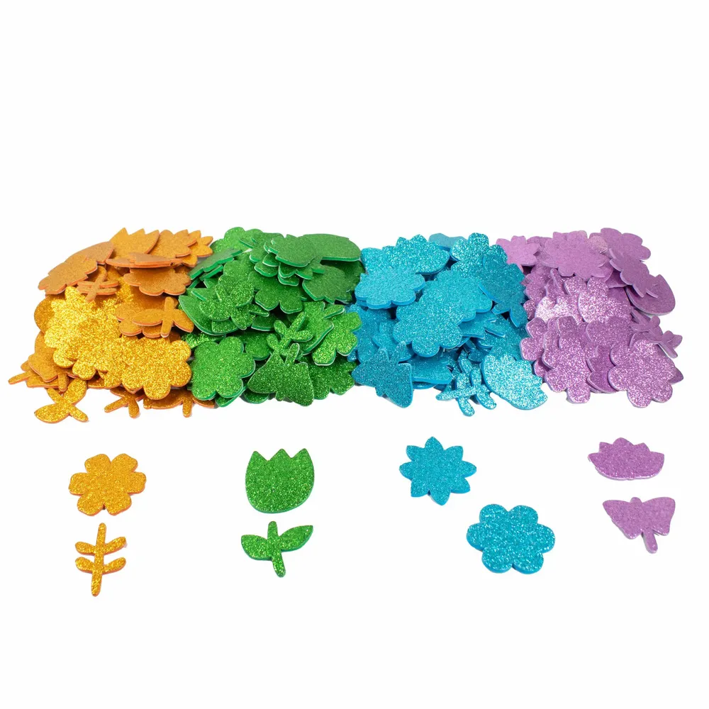 Loisirs créatifs pour enfant - Gommettes en mousse pailletée - Printemps - LOOLIPO