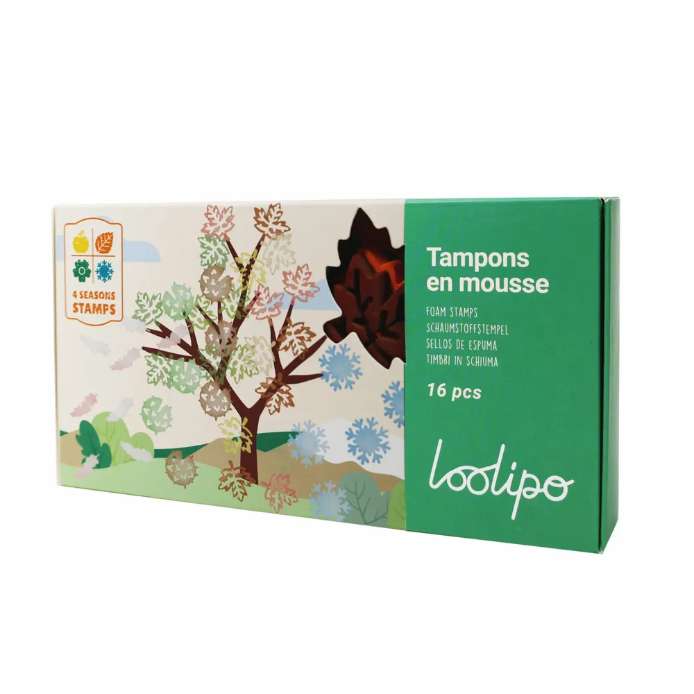 Loisirs créatifs pour enfant - Tampons géants en mousse - 4 Saisons - LOOLIPO